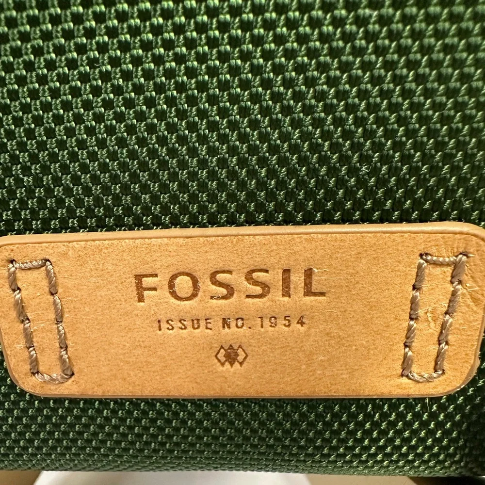 FOSSIL Men’s Tablet folio case green and leather trim